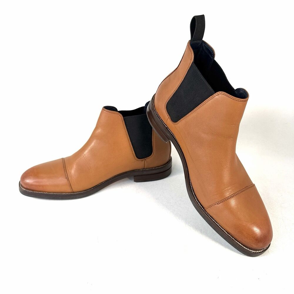 Cole Haan Wagner Grand Chelsea Cap-Toe Waterproof Boots Mesquite 9M C28637